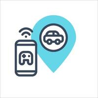 Mobile app icon for car sharing vector