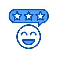 A smiley face with five stars on it vector