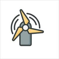 A wind turbine icon on a white background vector