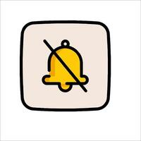 No bell icon illustration vector