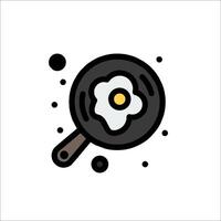 Fried egg icon illustration vector
