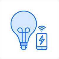 Light bulb and mobile phone icon vector