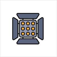 A square light with orange dots on it vector