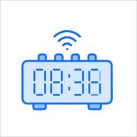 An alarm clock with wifi icon vector