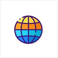 A globe with a colorful design on it vector
