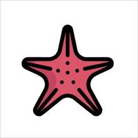 A starfish icon on a white background vector