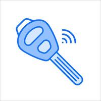 A car key with a wireless signal icon vector