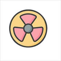 A radiation symbol on a white background vector