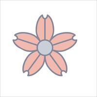 A flower icon in a flat style vector
