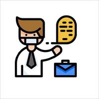 A man wearing a mask and holding a briefcase vector
