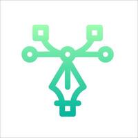 A green and blue logo with a cross on it vector