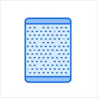 A blue and white tablet with dots on it vector