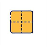 A square with four squares on it vector
