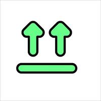 A green arrow pointing to the right vector