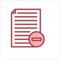 A document with a red circle on it vector