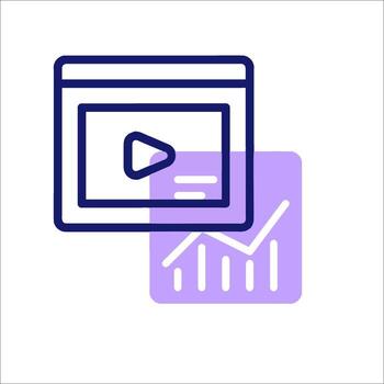 A player and a graph on a white background vector