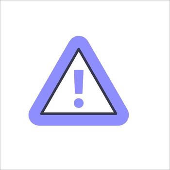 A warning triangle with an exclamation mark on it vector