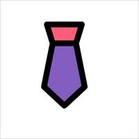 A purple tie with a red ribbon on it vector