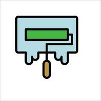 A paint brush icon on a white background vector