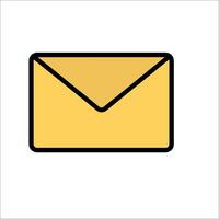 An envelope icon on a white background vector