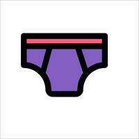 A purple underwear with a pink stripe on it vector