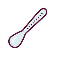 A spoon with a handle and a spoon in the middle vector