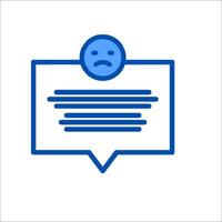 A sad emoticon icon vector