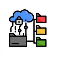 Cloud storage icon vector