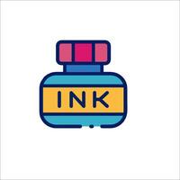 Ink bottle icon illustration vector