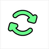 A green and black arrow pointing to the left vector