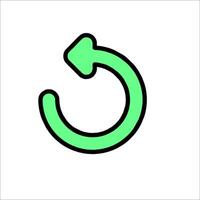 A green arrow pointing to the left vector