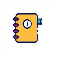 A notebook with a lock icon vector
