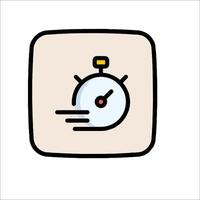A stopwatch icon on a white background vector