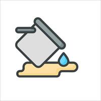 A bucket with a drop of water and a bucket with a drop of water vector