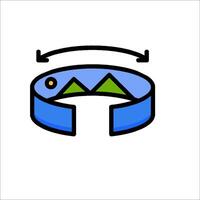 A cartoon image of a mountain and a mountain range vector