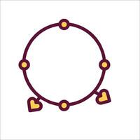 A bracelet with hearts on it vector