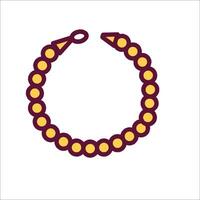A gold and brown bracelet on a white background vector
