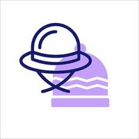 A hat and a hat on a white background vector