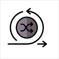 A black and white image of a circle with arrows pointing to it vector
