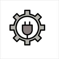 A gearwheel with a plug in it vector