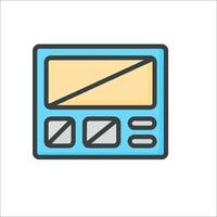 A computer monitor icon on a white background vector