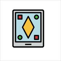 A tablet computer with a diamond shape on it vector