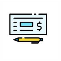 Check line icon illustration vector