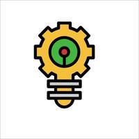A light bulb with a green arrow on it vector