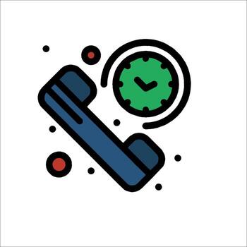 A phone with a clock icon on it vector