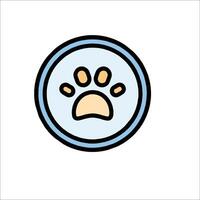 A dog paw icon on a white background vector
