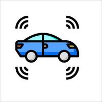 A car with a wireless signal on it vector