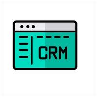 Crm icon on white background vector
