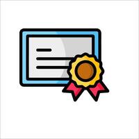 Certificate icon illustration vector
