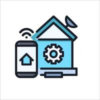 Smart home automation icon vector
